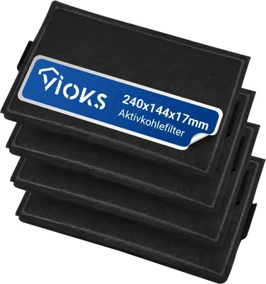 Produktbild von Dunstabzugshauben-Zubehör VIOKS Kohlefilter Dunstabzugshaubenfilter SET 4x Ersatz für Miele Filter 9231860 DKF 19 & Dunstabzugshaubenfilter für Dunsta