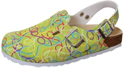 Produktbild von Weeger-Clogs m.Fersenriemen grünGraffiti 36