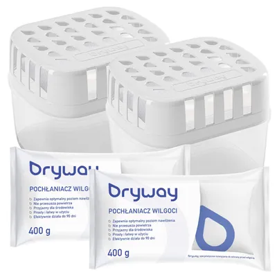 Obrázok produktu pre Náhradná náplň do odvlhčovača vzduchu – 2× 400 g absorbér vlhkosti