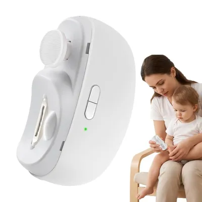 Produktbild von 2-in-1 Elektrischer Nagelknipser und -polierer, Leiser Trimmer mit LED-Licht und integriertem Auffangbehälter, Perfekt für Zuhause und unterwegs