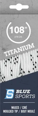 Produktbild von Schnürsenkel Blue Sports Titanium Pro gewachst weiss/schwarz 108"/274cm