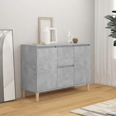 Immagine prodotto di Vetrina elegante credenza grigio cemento 103,5x35x70 cm materiale legno - Cassettiere Hommie9046552 1pacco