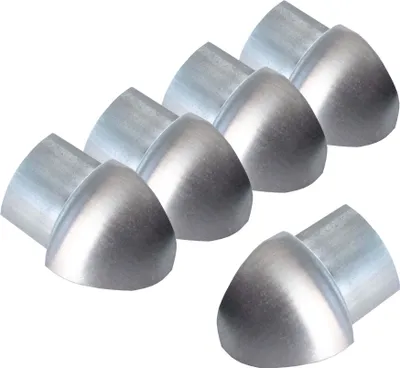 Produktbild von Dalsys 5x Außeneck für Fliesenschiene 10mm Viertelkreisprofil Edelstahl Gebürstet, Fliesenprofil