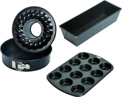 Produktbild von Famanu Backformset für perfekte Torten und Muffins - 4-teilig