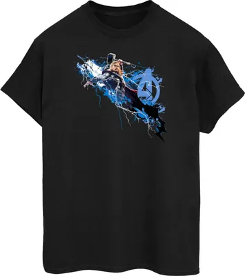 Produktbild von Marvel Avengers - "Splash" T-Shirt für Herren BI392 (M) (Schwarz/Blau)