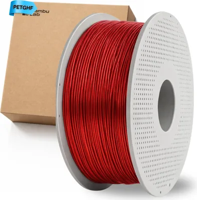 Produktbild von 1x Bambu Lab PETG-HF rot mit SPULE Filament 3D-Drucker 33200 Zubehör