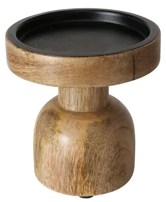 Obrázok produktu pre Drevený svietnik NUMLA, mangové drevo, Ø 12 cm