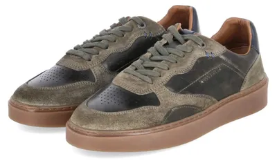 Productafbeelding van Bullboxer heren lage sneaker, groen, leer, maat: 40
