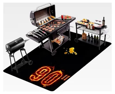 Produktbild von Extra große Grillmatte für den Außenbereich - feuerfester Schutz für Terrasse und Deck, wasserdicht und ölbeständig