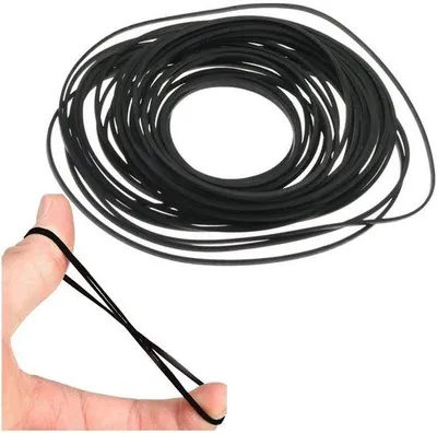 Produktbild von Famanu Antriebsriemen Set 50 Stück Schwarz Gummi für Kassettenrecorder und Geräte