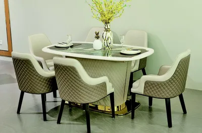 Produktbild von Esstisch Esszimmer Designer Polster Luxus Tisch Tische 160x90cm Esstische Leder