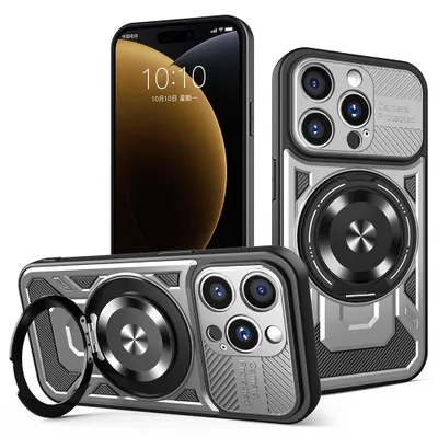 Produktbild von Techsuit – RuggedCam-Hülle für iPhone 15 Pro – grau
