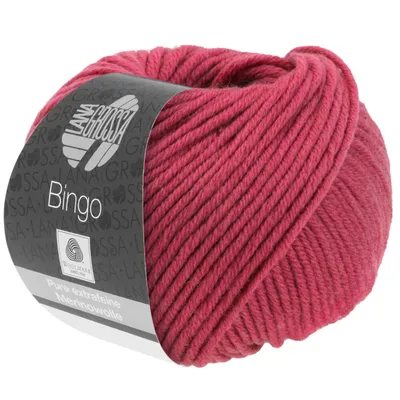 Produktbild von Lana Grossa BINGO 50 g extrafeine Wolle 80 m Farbe 726 - Purpurrot