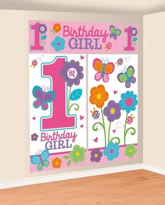 Immagine prodotto di Decorazione per il primo compleanno della bambina, 5 pezzi.