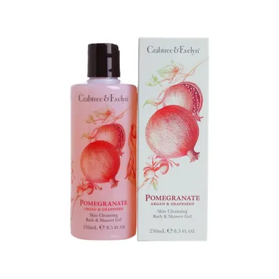 Zdjęcie produktu dla Crabtree & Evelyn, Pomegranate, Argan & Grapeseed, Cleansing, Shower Gel, For All Skin Types, 250 ml