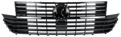Imagen del producto de Paragolpes delantero con rejilla para VW Transporter T6.1, modelo actualizado de 2019 a 2023, color  brillante.