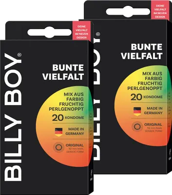 Produktbild von BILLY BOY Bunte Vielfalt 40 Stück – 52 mm Kondommix