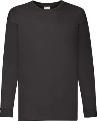 Produktbild von Fruit Of The Loom Kinder T-Shirt, langarm BC324 (7-8 Jahre (128)) (Dunkelgrau meliert)