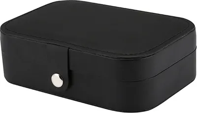 Produktbild von INF Schmuckschatulle – Elegante Aufbewahrungslösung für Ohrringe, Ringe und Halsketten Schwarz