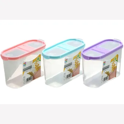 Produktbild von 3-teiliges Set Schüttdosen 1,4 L- Kunststoff Vorratsdosen luftdicht mit Deckel - Frischhaltedosen - BPA Frei Größe 1,4 L