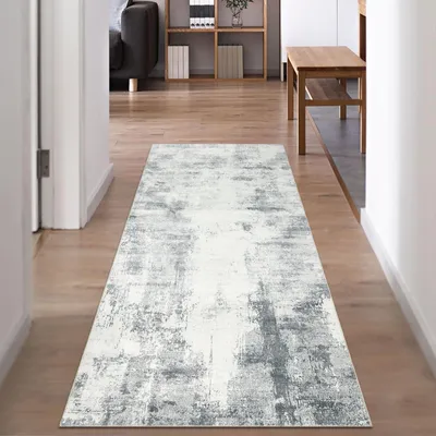 Obrázek produktu pro Koberec Läufer do chodby – šedý, protiskluzový, rozměry 65 x 180 cm
