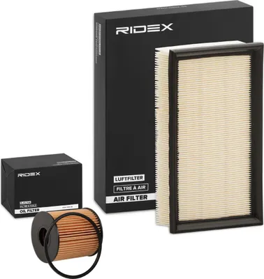 Produktbild von RIDEX Filterset Inspektionspaket Filtersatz für FORD Focus II Schrägheck (DA, HCP, DP) Focus II Kombi (DA, FFS, DS) Focus C-Max (DM2) für VOLVO V50