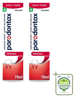 Immagine prodotto di 2 confezioni di dentifricio Parodontax Original, 75 ml ciascuna - confezione grande - 2 pezzi
