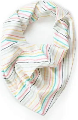 Immagine prodotto di Sciarpa in cotone BeWooden Donna Sciarpa a righe bianca 140x90x90