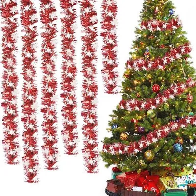 Productafbeelding van Famanu Kerstguirlanden, 6 x 1,8 meter - Gouden kerstdecoratie