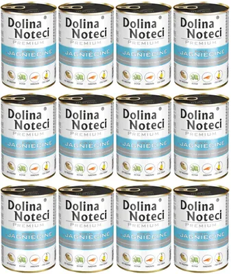 Produktbild von Dolina Noteci Premium Nassfutter für Hunde in Dosen mit Lammfleisch Glutenfrei 12 x 400g