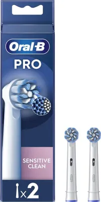 Produktbild von Oral-B | Replaceable toothbrush heads | EB60X-2 Sensitive Clean Pro | Heads | For adults | Number of brush heads included 2 | White