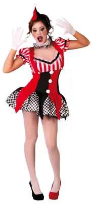 Produktbild von y kurzes Clown Kostüm für Damen Gr. S - M, Größe:S