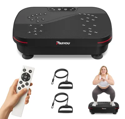 Productafbeelding van Trilplaat voor full-body training - 99 intensiteitsniveaus - 6 kg - ABS en PP - Zwart