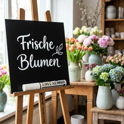 Produktbild von Kreidemarker Weiß 15mm Wasserlöslich Abwischbar Stift