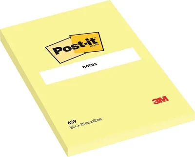 Obrázek produktu pro Samolepicí bločky Post-it® 659 - 102 x 152 mm, žluté, 100 listů