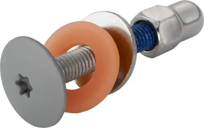 Produktbild von 10, M5 x 25mm (STAUBGRAU RAL 7037) Balkonschrauben, Balkonschraube, Edelstahl Schraube, Edelstahl Schrauben, Balkonzierschrauben, Lackierte Schrauben, Schrauben, Schraube