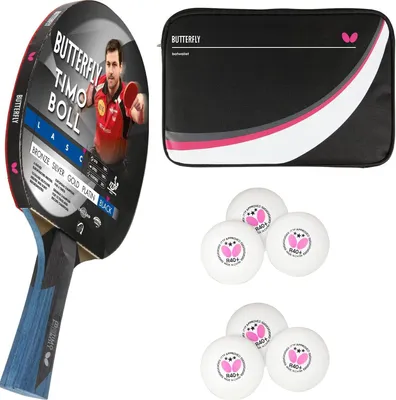 Produktbild von Butterfly Timo Boll Black Tischtennisschläger + Tischtennishülle Drive Case 2 + 2 x 40+ 3***