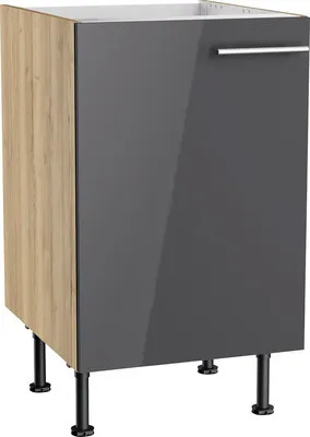 Produktbild von Optifit Spülenschrank Jonte984 BxTxH 50 x 58,4 x 87 cm anthrazit glänzend zerlegt Anschlag reversibel KFJO SPL506-8+