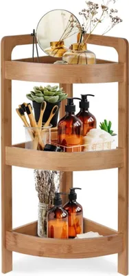 Produktbild von Bathroom Solutions Badezimmerregal, Bambus, 23x23x61 cm, braun