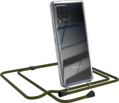 Produktbild von EAZY CASE Handykette kompatibel mit Samsung Galaxy A42 5G, Handyhülle mit Umhängeband, Handykordel, Schutzhülle Clear, Band in Grün