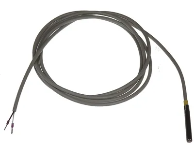 Produktbild von PT1000 Fühler 6x45mm Edelstahl 1.4571 mit 2m PVC Kabel 2-adrig bis 105°C