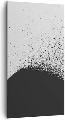 Produktbild von Bild auf Leinwand - Leinwandbild - Einteilig - Abstraktion Schwarzweiß Geometrie - 55x100cm Wand Bild Wanddeko Wandbilder Leinwanddruck Bilder Wanddekoration Leinwand bilder PA55x100-4922