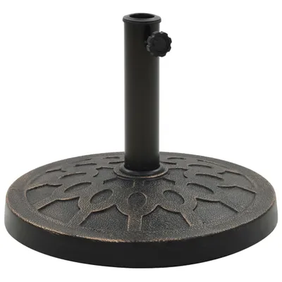 Zdjęcie produktu dla Podstawa pod parasol ogrodowy, okrągła, żywica, 13 kg, brąz