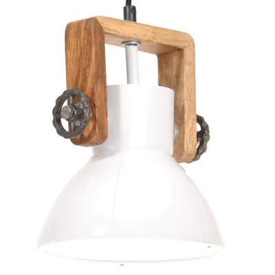 Image de Lampe suspendue industrielle 25 W Blanc Rond 19 cm E27