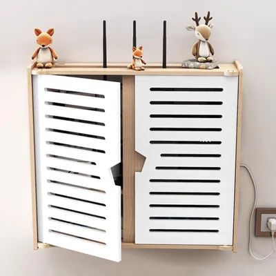 Zdjęcie produktu dla Montaż ścienny uchwyt na router do WLAN i zarządzania kablami