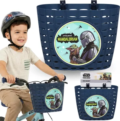 Produktbild von STAR WARS The Mandalorian Lenkerkorb für Kinder – Fahrradkorb für Jungen, passend für Fahrrad & Roller, 20 x 15 x 16 cm