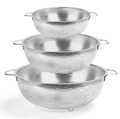 Productafbeelding van Set van 3 RVS Keukenzeven met Handvat, Ø 16/22/28 cm