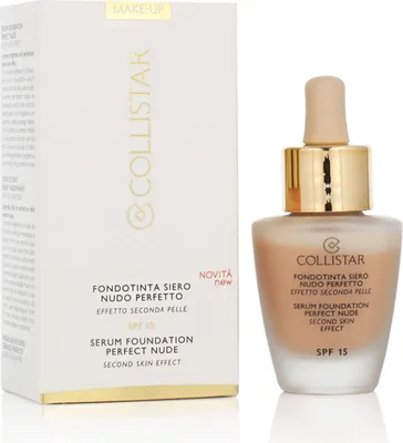 Immagine prodotto di Collistar Siero Fondotinta Nudo Perfetto, Flacone con contagocce, Siero, Pelle Universale, Illuminante, Idratante, Rassodante, Protettivo, Levigante, Beige, Satinato