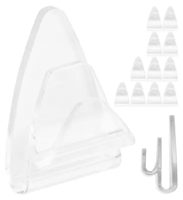 Selbstklebende Haken, 12 Stück, transparent, 500 g Tragkraft, Kunststoff