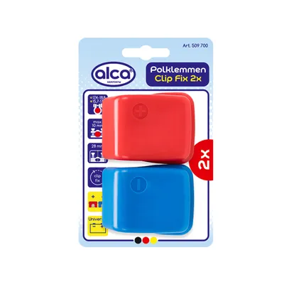 Obrázek produktu pro alca® Svorky na baterie Clip Fix svorky baterie QuickClip pro autobaterii 12V Pos/Neg rychlosvorky pro připojení baterie auto motorka a loď